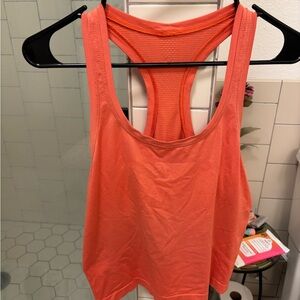 Lululemon Orange Racerback Tank Top